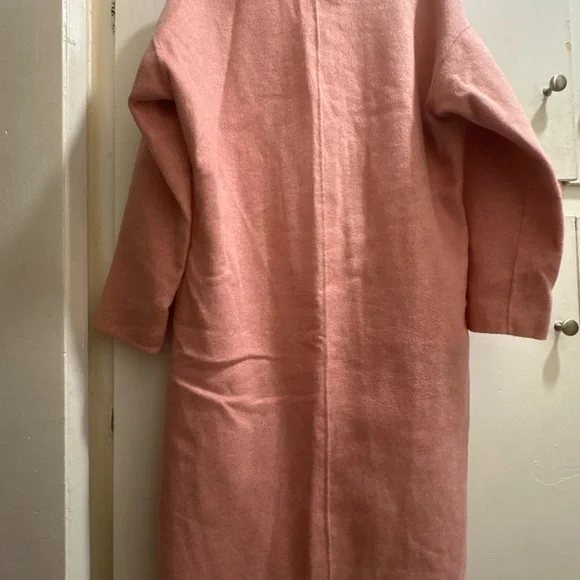 Zara Soft Pink Wool Coat - Picture 2 of 3